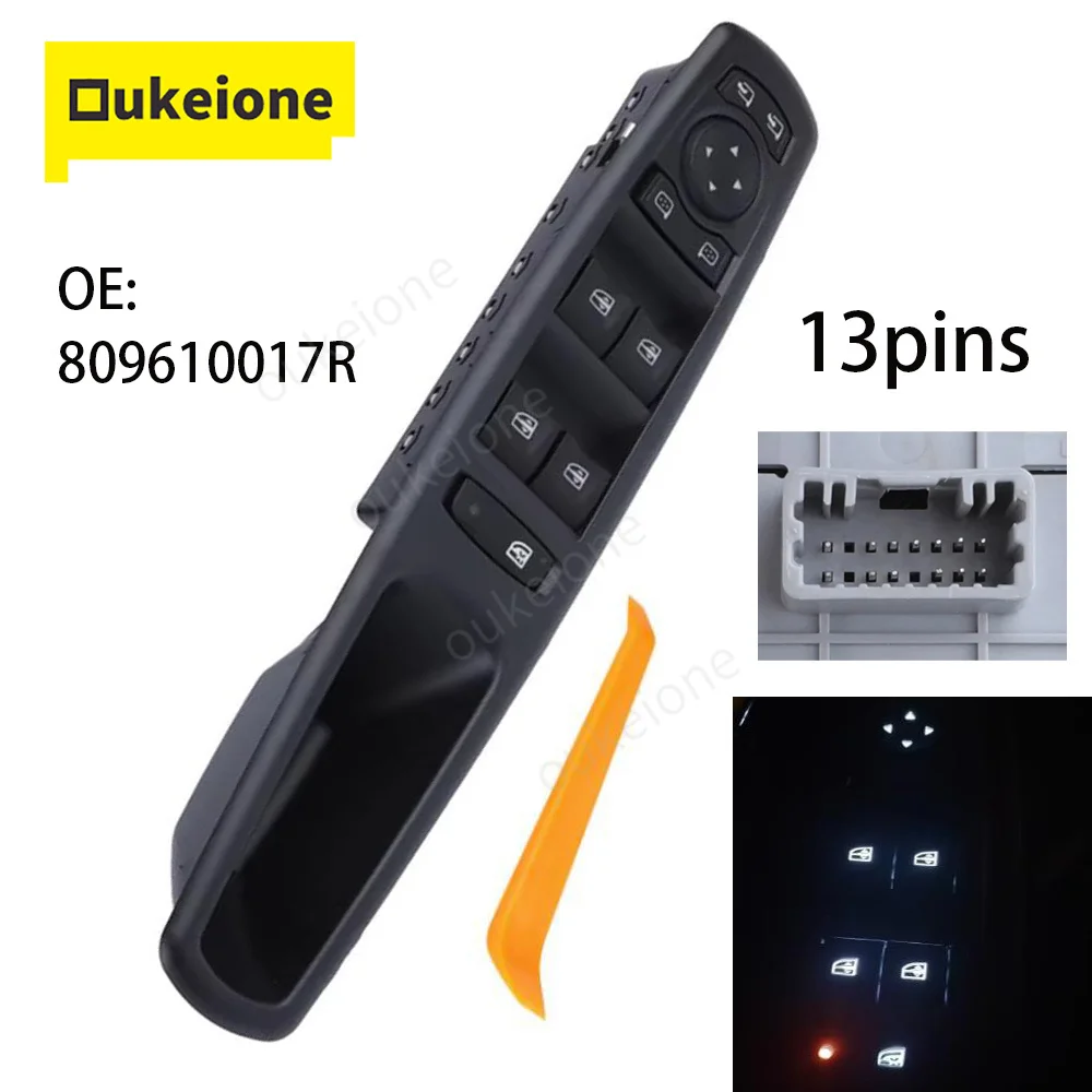 809610017R Left Hand Electric Power Window Switch Button for Renault Scenic Grand Scenic Megane Laguna 3 Fluence 80961-0017R