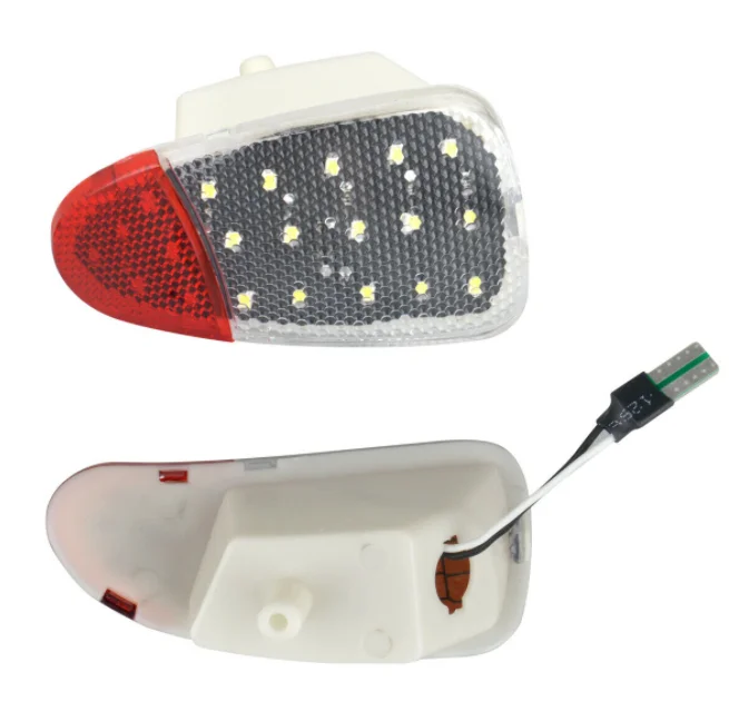 2pcx White and Red Interior Door Panel projector welcome Courtesy LED Lamp Light For Ford F-150 1997-2003 F-250 1997-1999