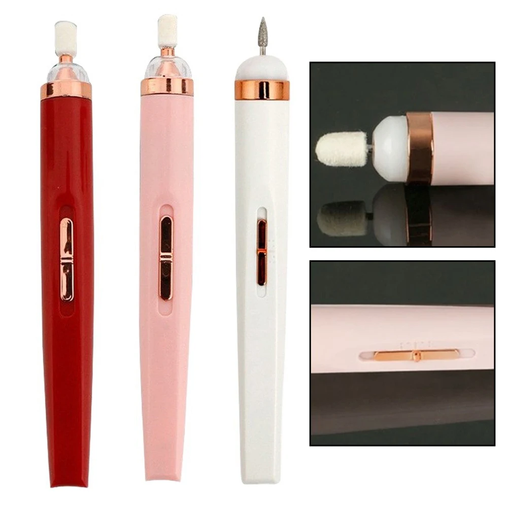 Portable 15000 RPM Nail Polisher Set With 5 Heads For Manicure And Cuticle Care Rechargeable Electric Drill Tool