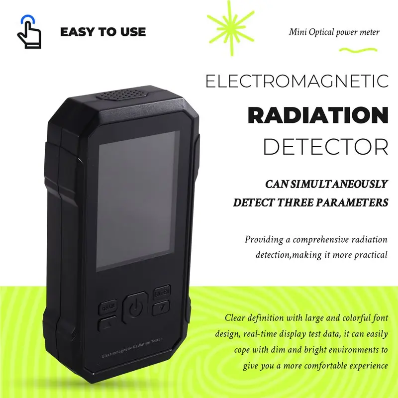 T24C Handheld For RF Radiation Detector 3-In-One EMF Meter Electric Field Magnetic Field For Electromagnetic Radiation Detection