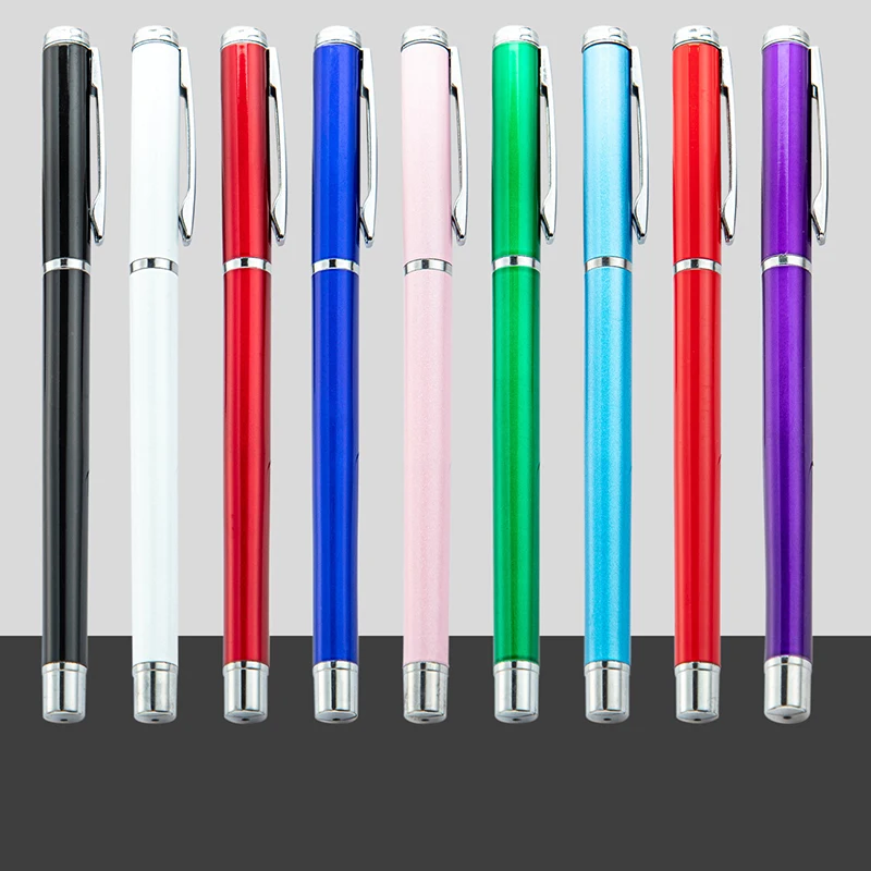 Custom Text Metal Signature Pen with Clip Ballpoint Pens for Teacher Personalized Logo Gift School Office Writing Stationery