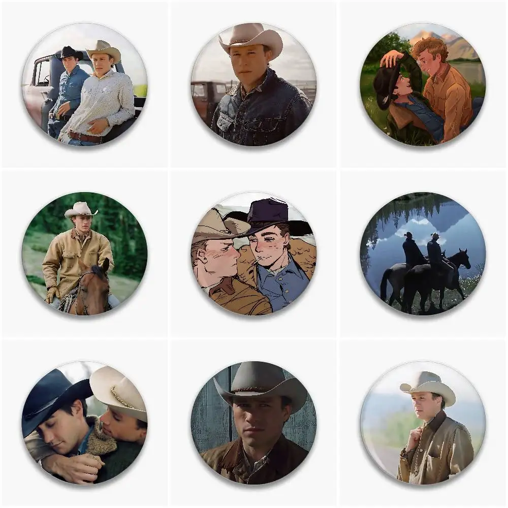 Moive B-Brokeback Mountain Badges Button Pin Handgefertigte Brosche für Kleidung, Abzeichen, Rucksack, Dekoration, Zubehör