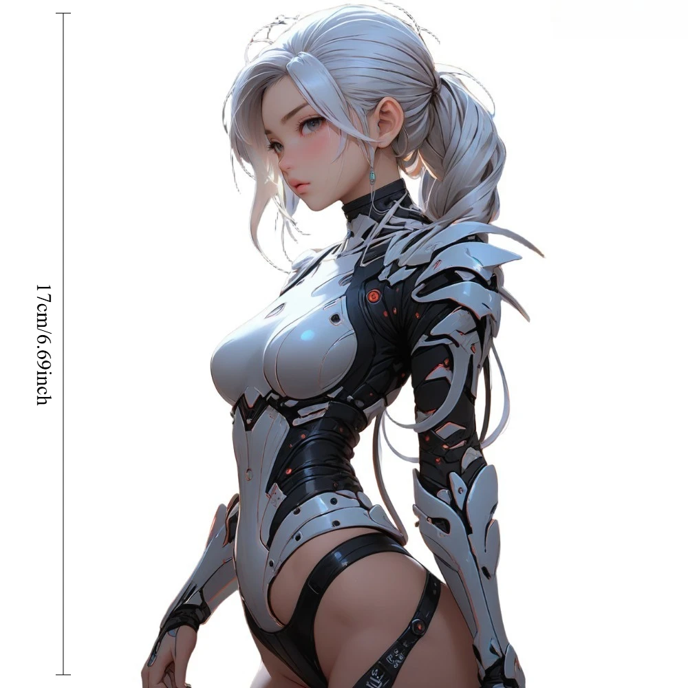 Mizuiro Marine Angel Anime Girl Vinyl Sticker 17cm, Waterproof Decal for Car Motorcycle Helmet Laptop Window