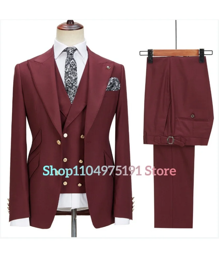 Conjunto de terno gracioso para anfitrião de casamento em uma festa de autocultivo, conjunto de terno masculino casual de alta qualidade. Fantasia de palco masculina.