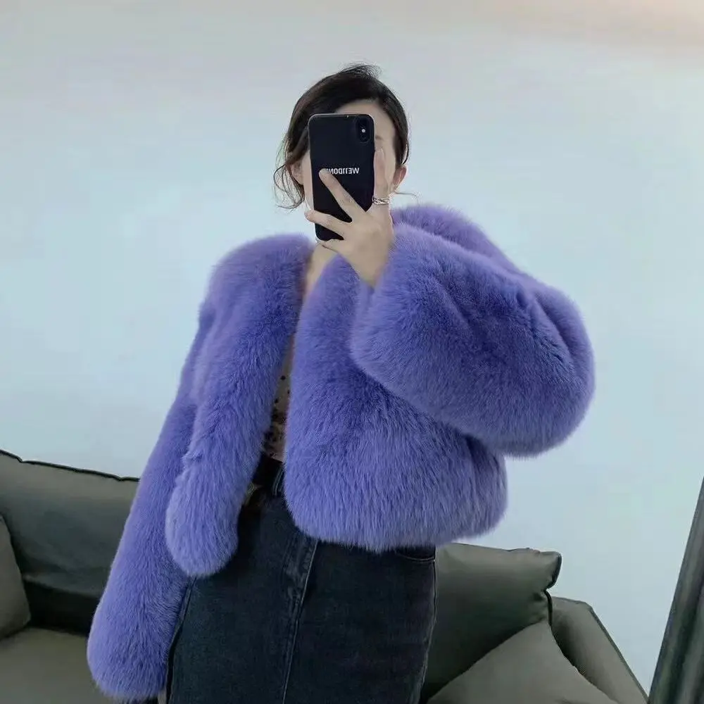 Winter 2024 Fur Coat Pure Retro Plush Short Women\'s Jacket Warm