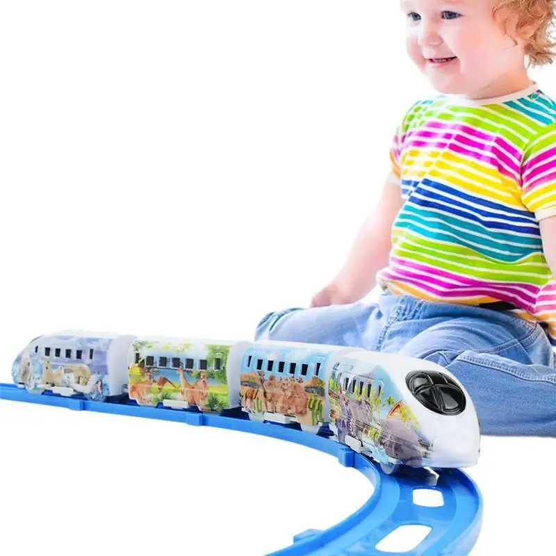 Electric Train Creative Merry Christmas Day Parent-Child Interaction Game For Kids Birthday Favor Children's Day New Year Gifts