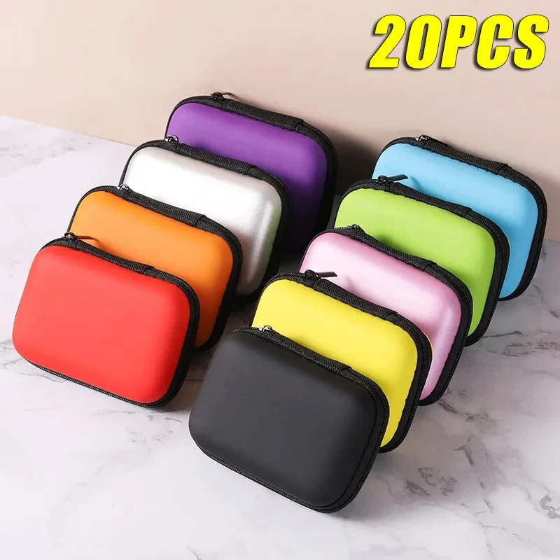 1-20PCS Organizer na słuchawki Przenośny organizer na kable podróżne Organizer na kable do transmisji danych Torba na zamek błyskawiczny Torba na elektronikę Organizer na słuchawki