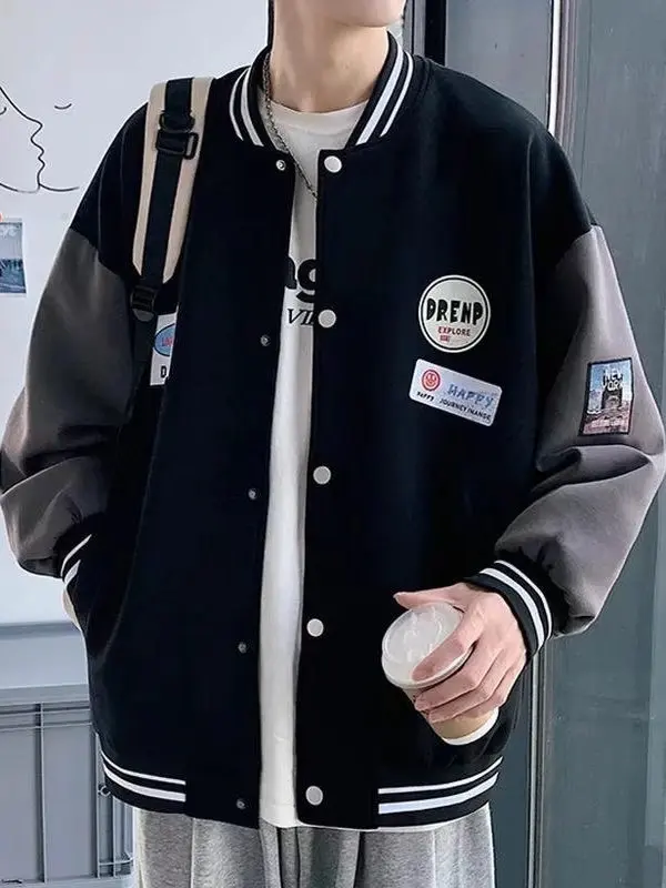 

Мужская бейсбольная куртка, весна-осень-зима 2023, новинка Sle Haome, свободная универсальная мужская куртка на подкладке для колледжа Sle Fce...