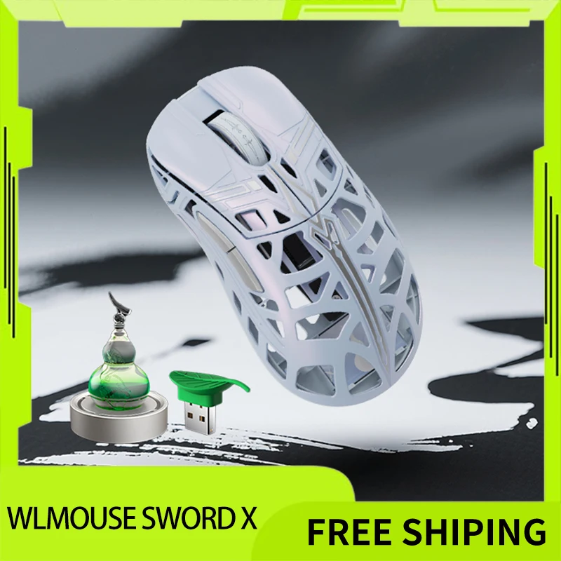

Беспроводная мышь для совместной работы WLmouse Sword X, двухрежимная игровая мышь PAW3950HS с датчиком из магниевого сплава, эргономичные аксессуары для ПК