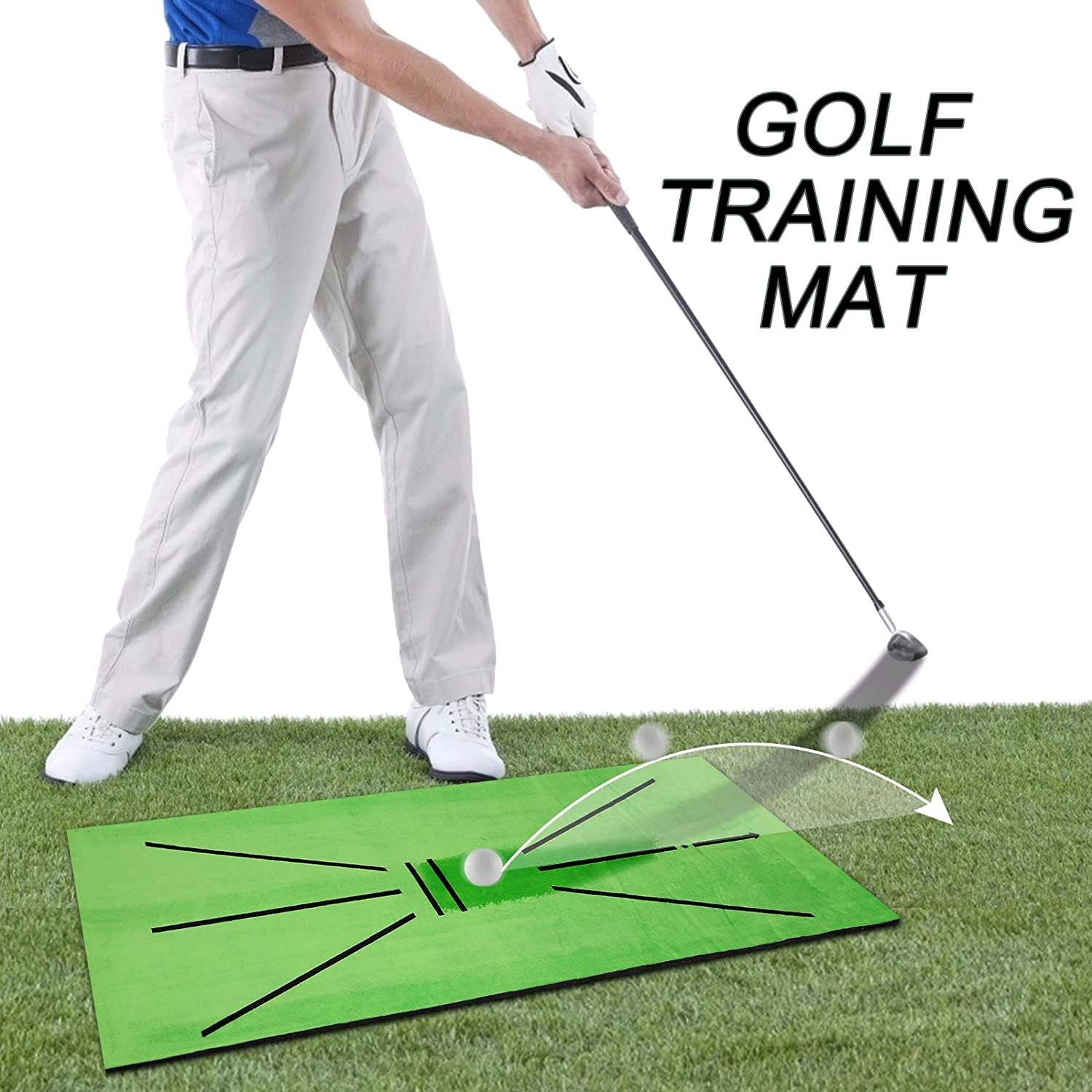 Golf Training Mat Swing Track Practice Marking Pad Detection Batting Ball Trace Directional Detection Mat Swing Practice Mats