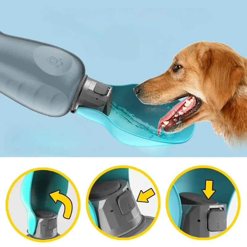 800ml Portable Pet Dog Water Bottle Soft Silicone Leaf Design Travel Dog Bowl For Puppy Cat Drinking Outdoor Pet Water Dispenser