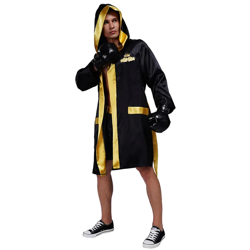 

Man Boxer Boxing Suit Cosplay Adult Halloween Combat Attire Wrestling Costumes Carnival Purim Stage Role Play Show Party Dress