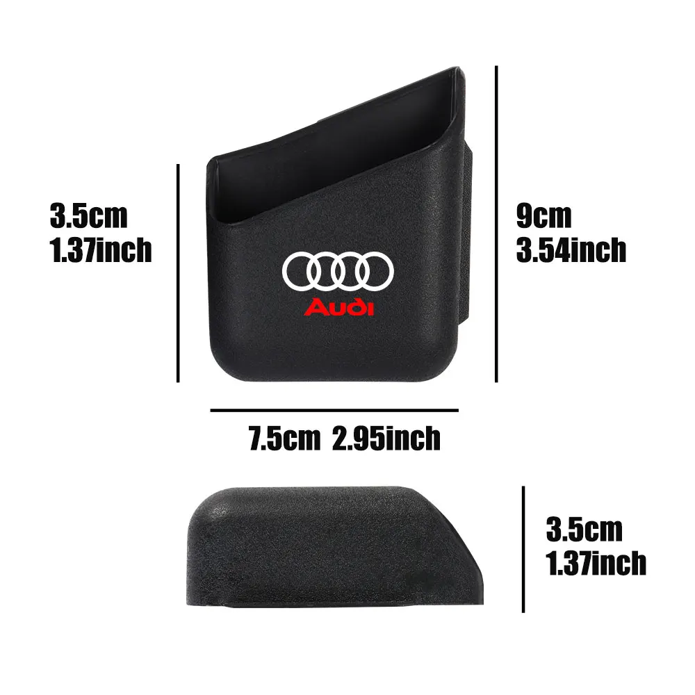 2Pcs Car Storage Bag Box Glasses Phone Holder Organizer For Audi Q7 Sline TT A1 A2 A3 A4 A5 A6 A7 A8 8P Valve Cap Accessories