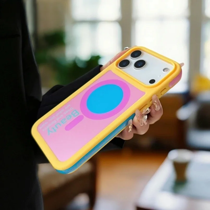 

INS Candy Colorful Dopamine for Magsafe Magnetic Case For iPhone 17 16 15 14 Pro Max 13 17proMax 17 Air Phone Cover Shell