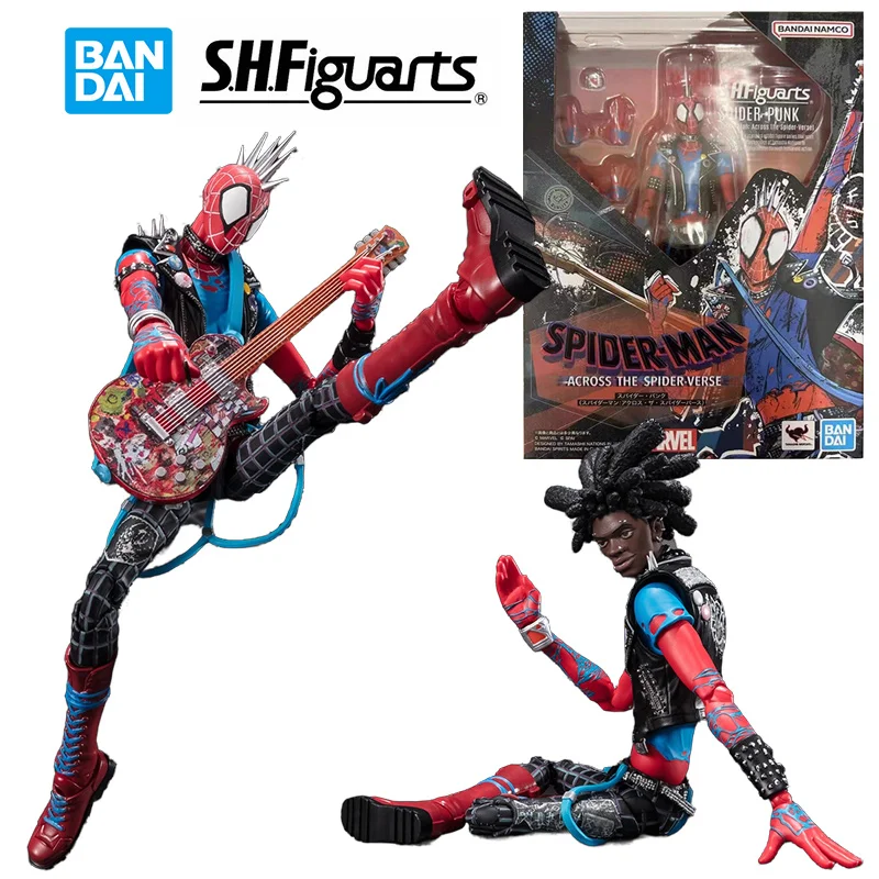 Bandai S.H.Figuarts Spider-Punk Spider Man Across The Spider Verse 16Cm Anime Original Action Figure Model Toy Gift Collection