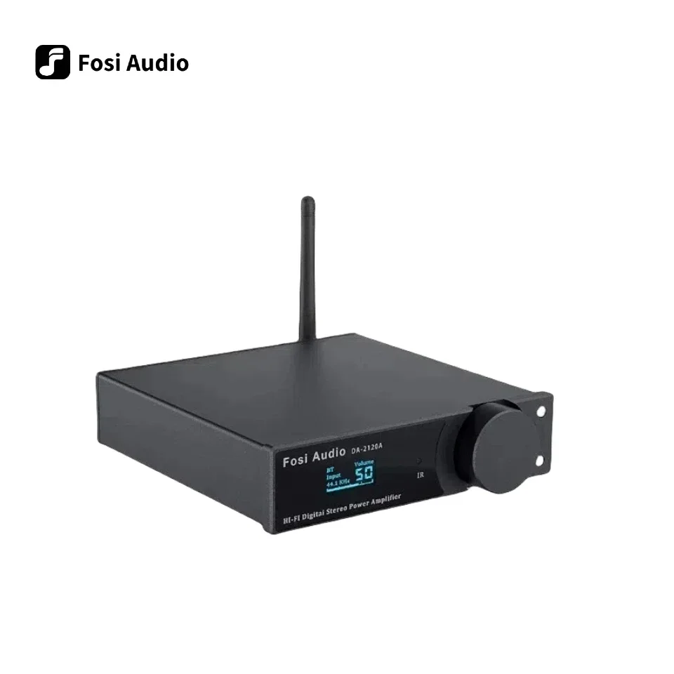 Fosi Audio-Amplificateur Bluetooth DA2120A, Audio stéréo, Amplificateur de radiateur sans fil, Amplificateur de puissance Hifi Classe D, Hautréus50 W x 2 et caisson de basses actif