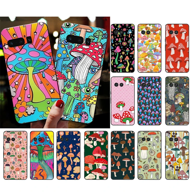 

Phone Case for Google Pixel 10 9 Pro XL 9A 8 7 6 Pro Pixel 8A 7A 6A Pixel 8 7 6 5 Rainbow Mushrooms Case Funda