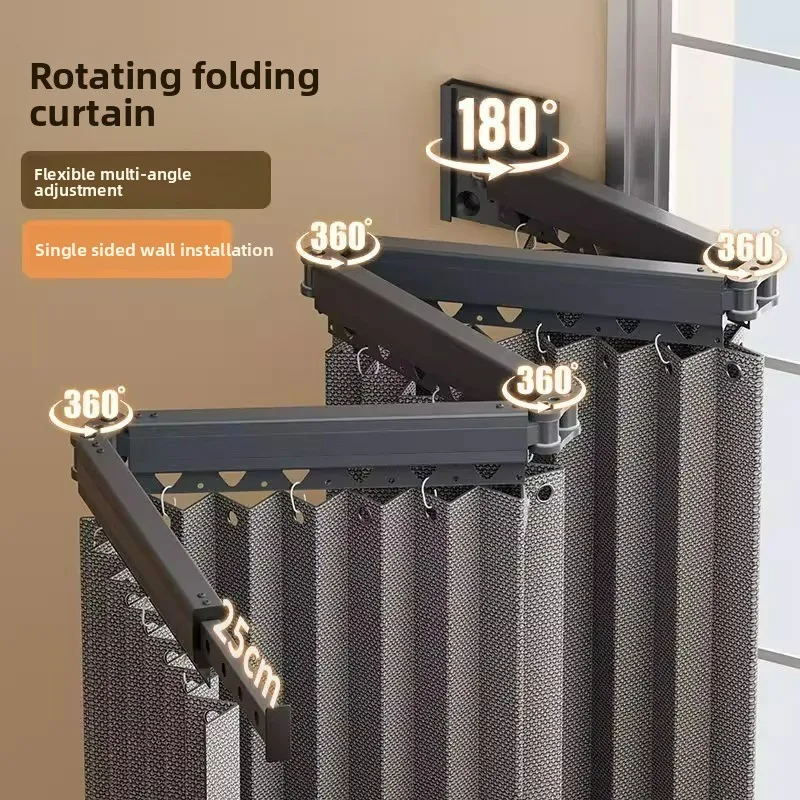 Folding Rod Shower Curtain Invisible Waterproof Divider Wet Dry Separator Splash Guard Bathroom Screen for Home Daily Useful