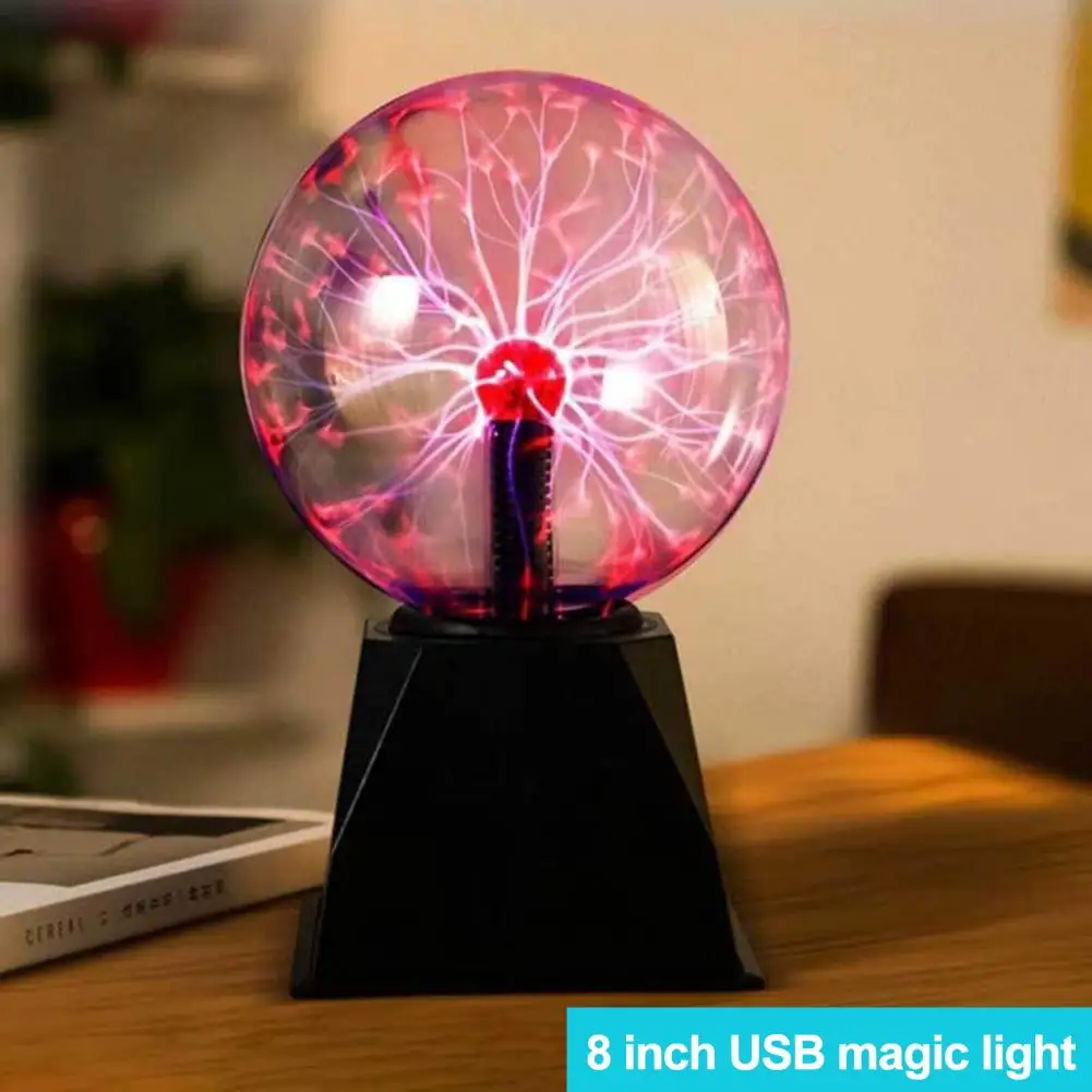 Colorful Plasma Ball Plug-Play Magic Static Plasma Ball Lamp Electricity Magical Ball Night Light Novelty Lamp Home Decoration