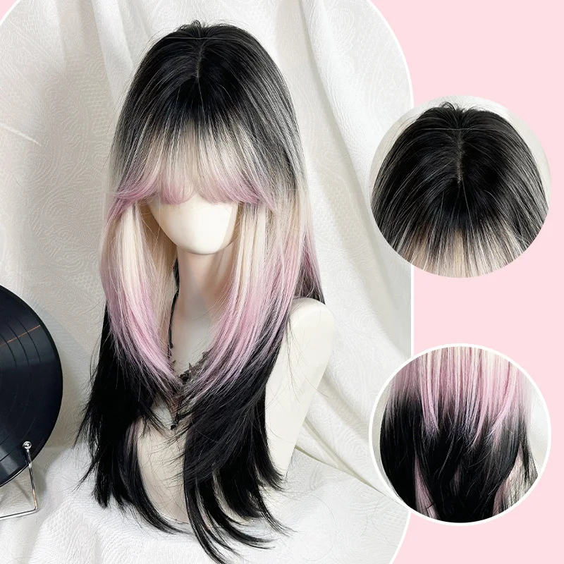 

Wig lolita full head cover wig long hair long two-dimensional daily simulation cos loli cute wig woman