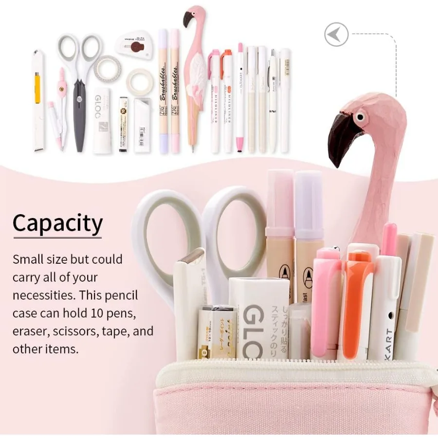 EASTHILL Big Capacity Pencil Pen Case Pouch Box Organizer Large Storage for Bullet Journal Spacious Stationery Holder with Mult