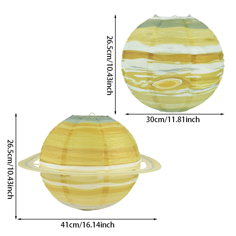 فانوس ورقي قابل للطي للأطفال ، تصميم الكوكب ، فانوس معلق ، نظام الطاقة الشمسية غالاكسي ، موضوع الفضاء الخارجي ، ديكور حفلة عيد ميلاد ، 1 قطعة