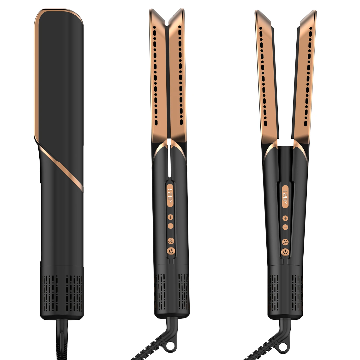

OEM 2 in 1 Hair Styler Electric Professional Flat Iron Hair Straightener 2 in 1 Hot Air Styler