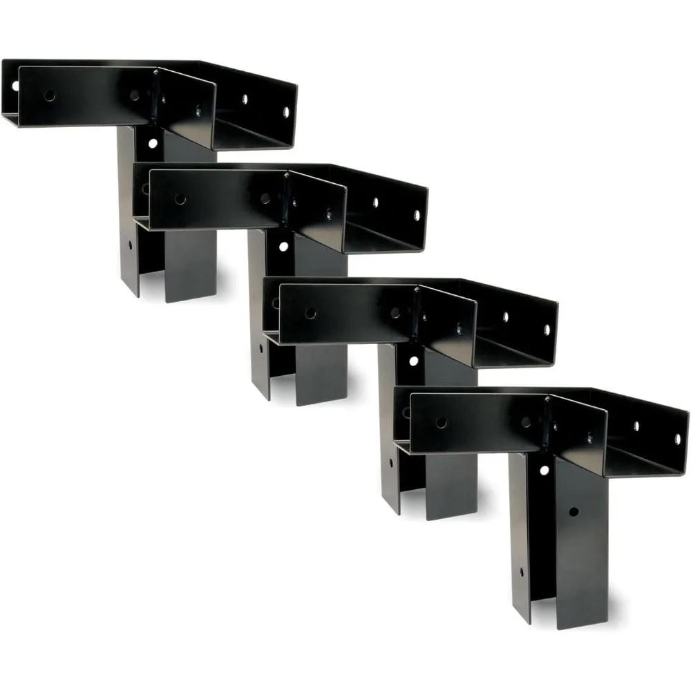 

Прочный кронштейн для глухой платформы из манометра с порошковым покрытием, 11 шт. в упаковке — для использования с деревянными баллами размером 4x4 (не входит в комплект)