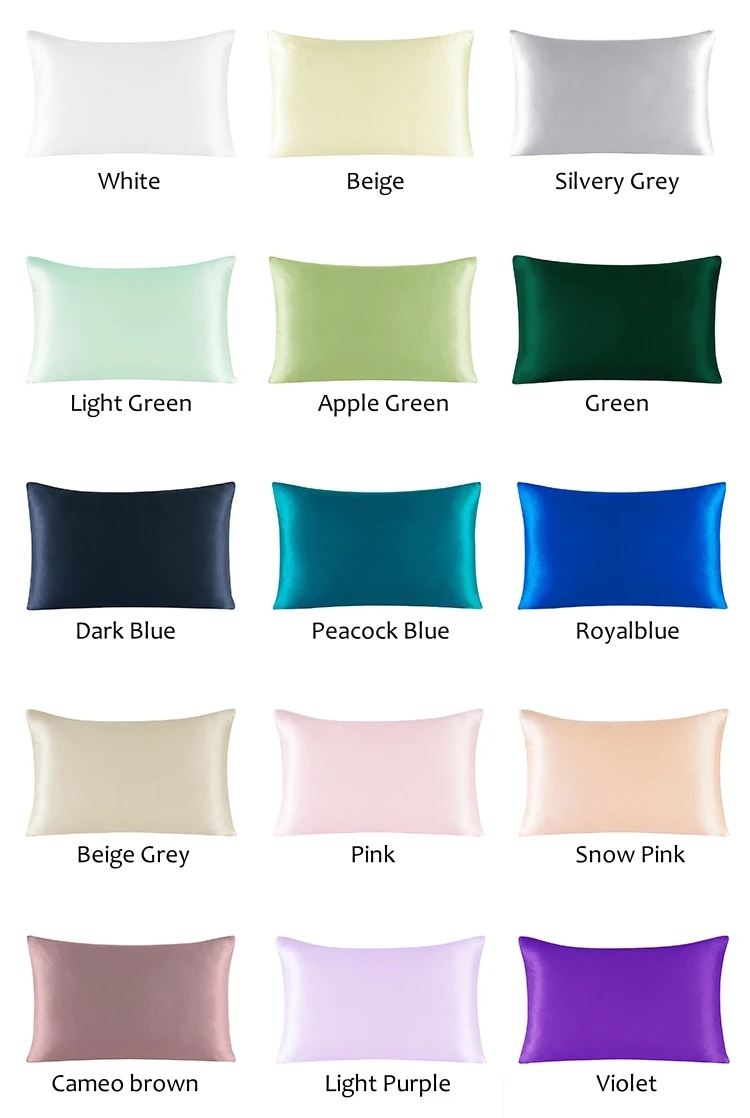 1pair Zipper Pillowcase Both Sides 100% Mulberry Nature Silk Pillow Case For Healthy Single Pillow Cover
