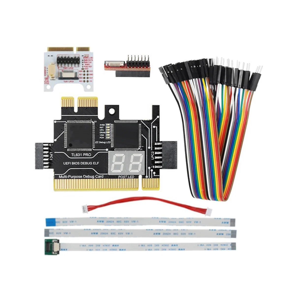 

TL631 Pro Diagnostic Card+Expansion Card Diagnostic Card PCI-E Motherboard Multifunction Laptop Diagnostic Analyzer