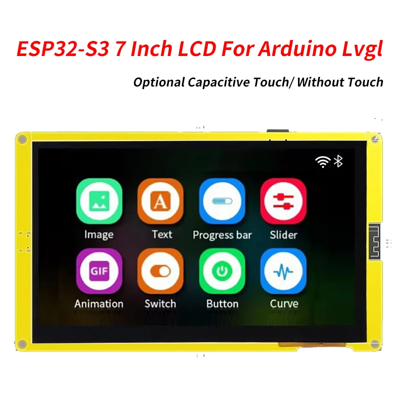 

7-дюймовый ESP32-S3 ЖК-HMI 8M PSRAM 16M Flash 800*480 Смарт-экран RGB TFT-модуль Wi-Fi и Bluetooth для Arduino Lvgl