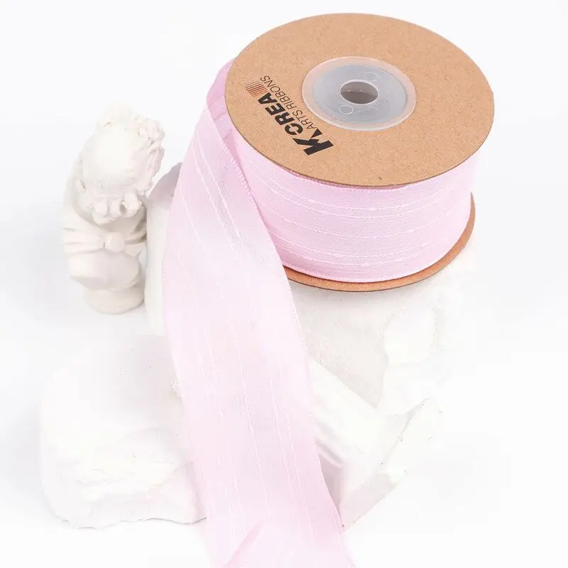 9 Yards 25MM 40MM Chiffon Stripe Ribbon DIY Handmade Material Headwear Bows Clothing Sewing Accessories Home Decoration