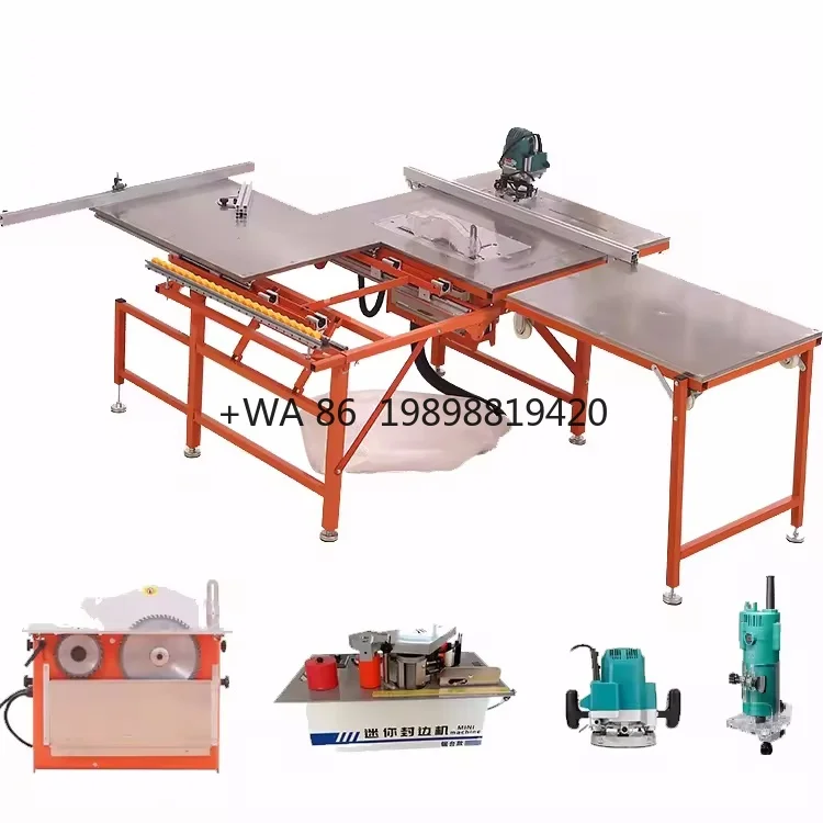 Sliding Rail Dust-Free Folding Cutting Machine 45/90 Degree Router for Woodworking Industrial Table Saw Portable Double