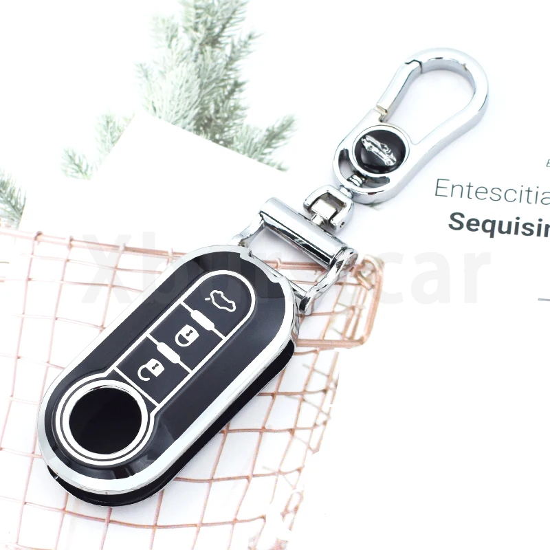 TPU Car Key Case Cover For Fiat 500 Panda Ducato 500L Lancia Grande Punto Dot Evo Palio for Citroen Jumper for Peugeot Boxer