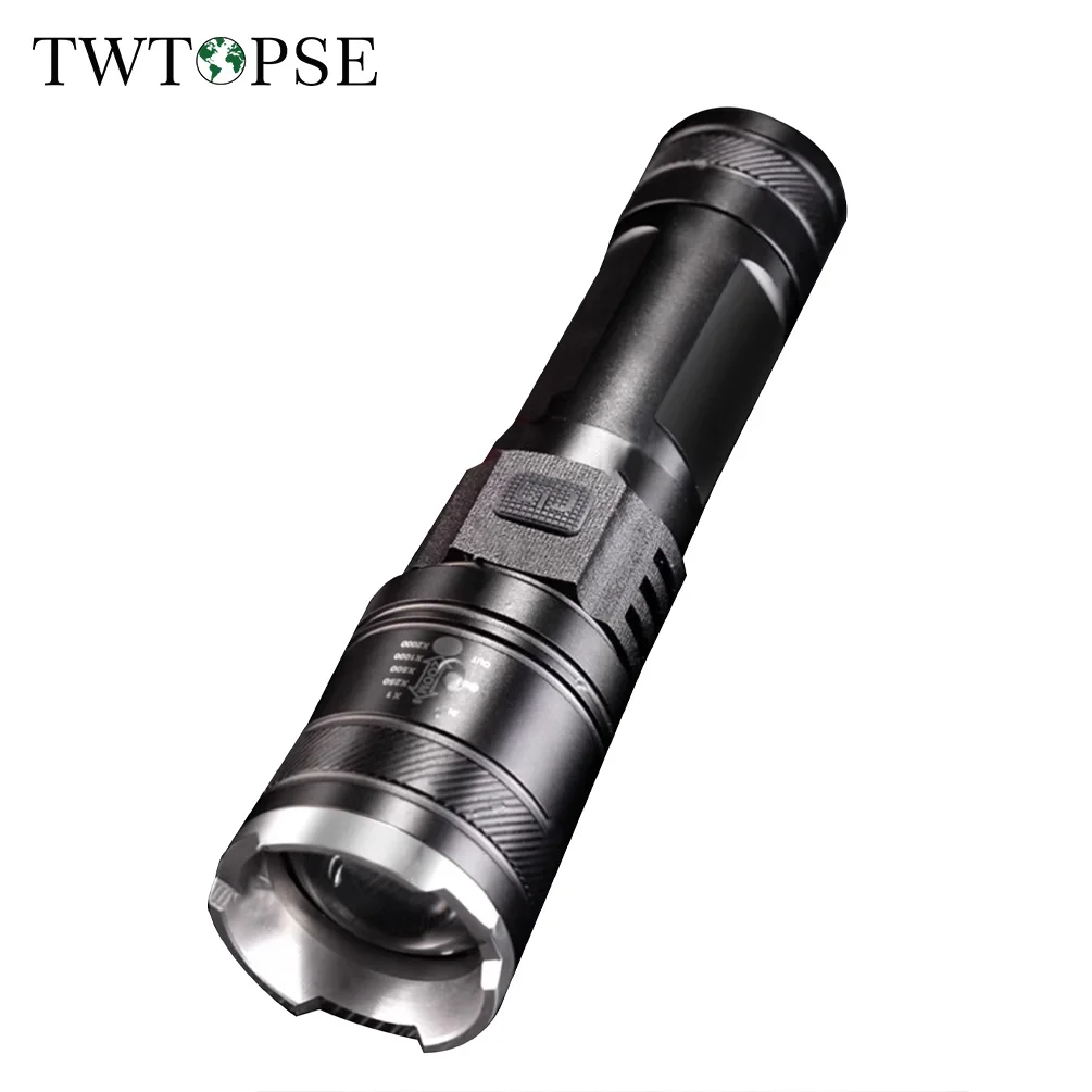 TWTOPSE Super Bright Flashlight Fishing Cycling Hiking Laser Portable Hand rainstorm Flashlight 5500MAH Capacity 3500 Range