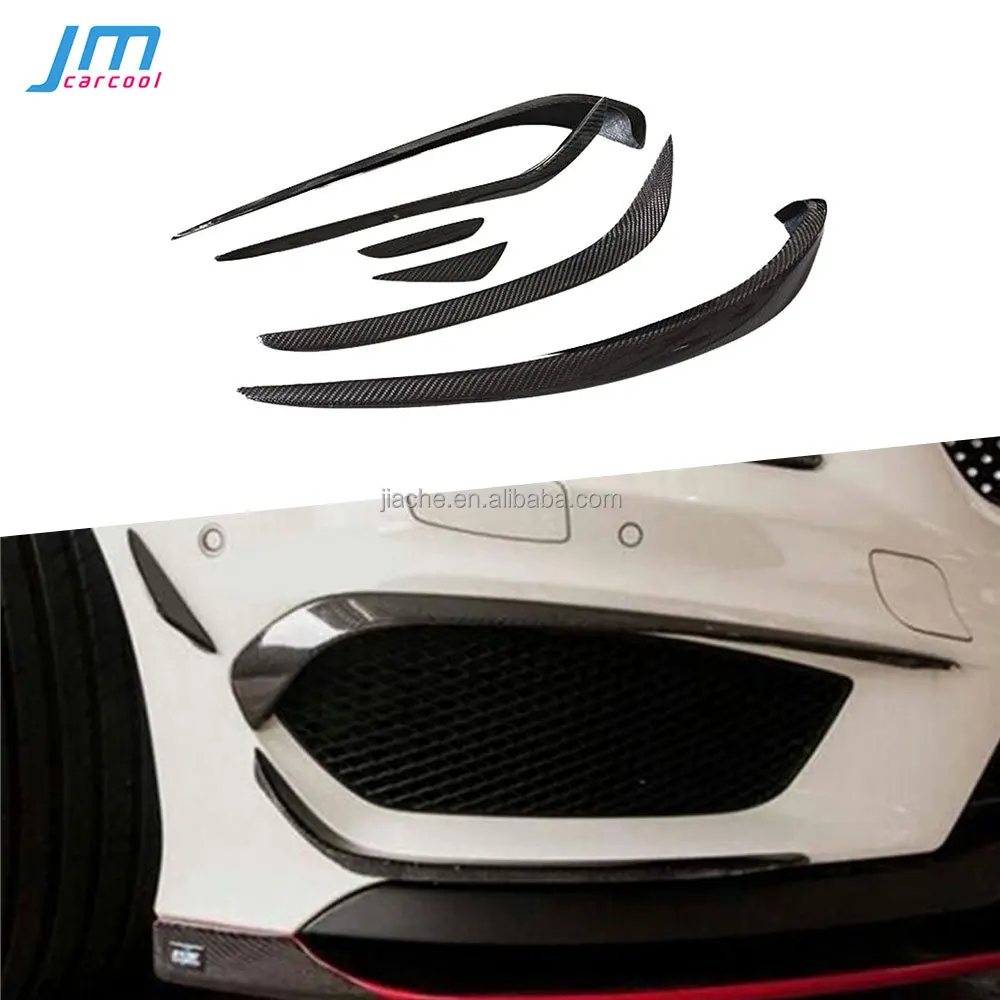 Carbon Fiber Front FogLamp Canards Cover Trim Frame For Mercedes Benz CLA Class W117 C117 CLA200 CLA220 2017 2018 6PCS/Set