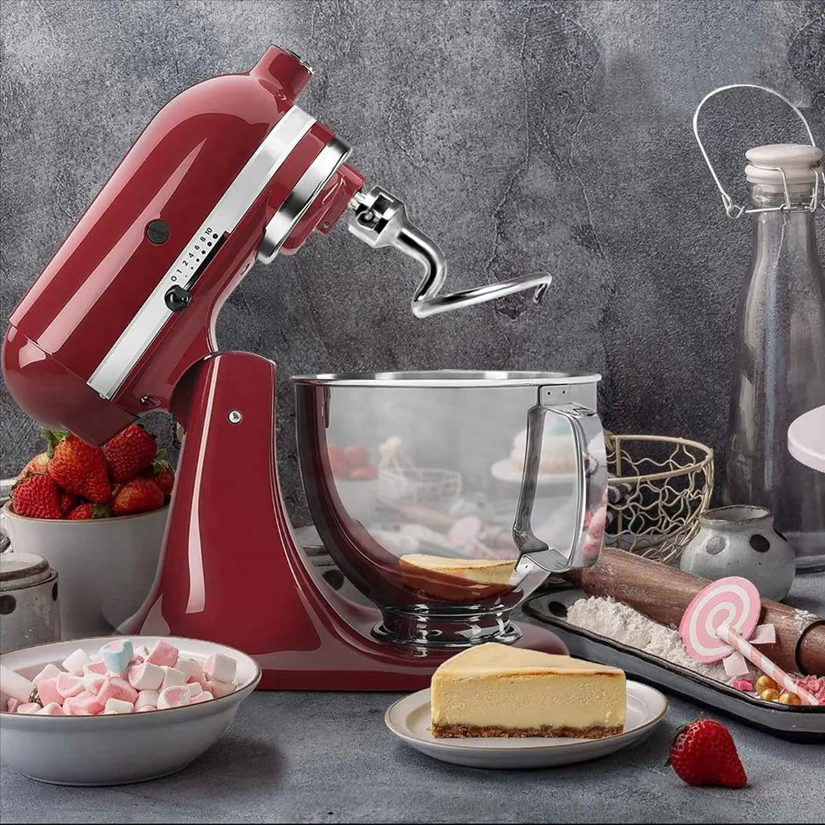 

Спиральный крюк для теста A17G 4X для миксеров Kitchenaid с наклонной головкой объемом 4,5-5 кварт, сменный крюк для теста, аксессуар для Kitchenaid.