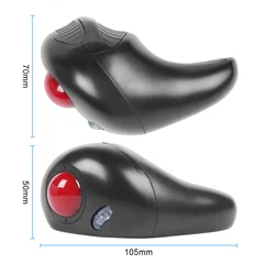 Nowa mysz Trackball ergonomiczna mysz biurowa 3D Mini, w tym 2.4G bezprzewodowa/przewodowa mysz komputerowa Mause 1600DPI USB dla pulpit PC