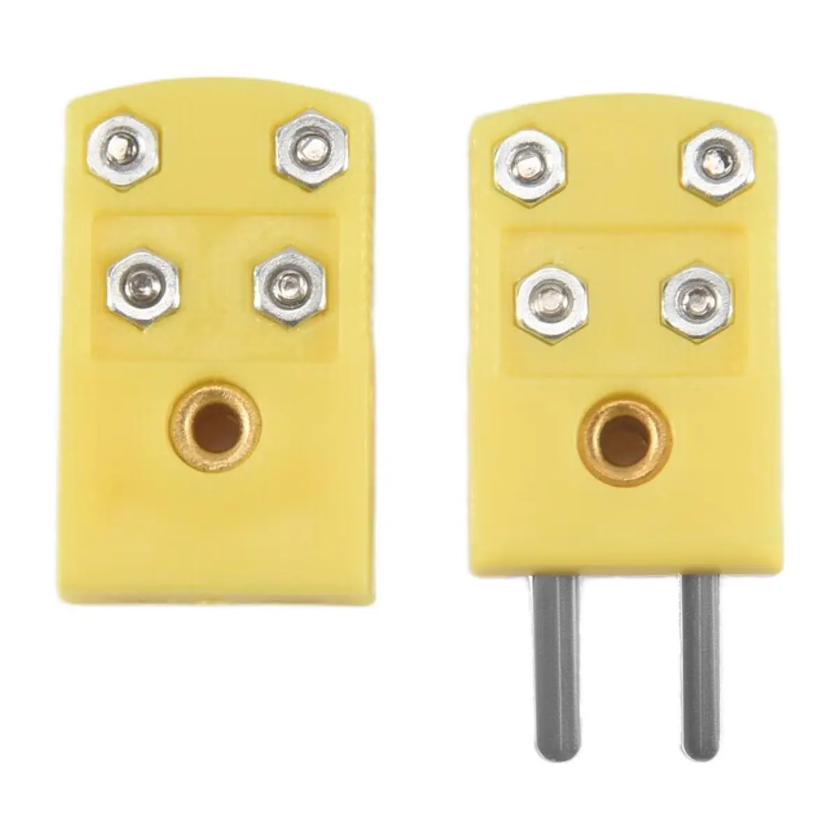 TCE Yellow Plastic Shell K Type Thermocouple Plug Socket Connector Set