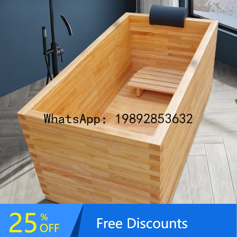 CZ Adult Bathtub Beauty Salon Soaking Tub Solid Wood Herbal Bath Hotel Home Use Bathtub