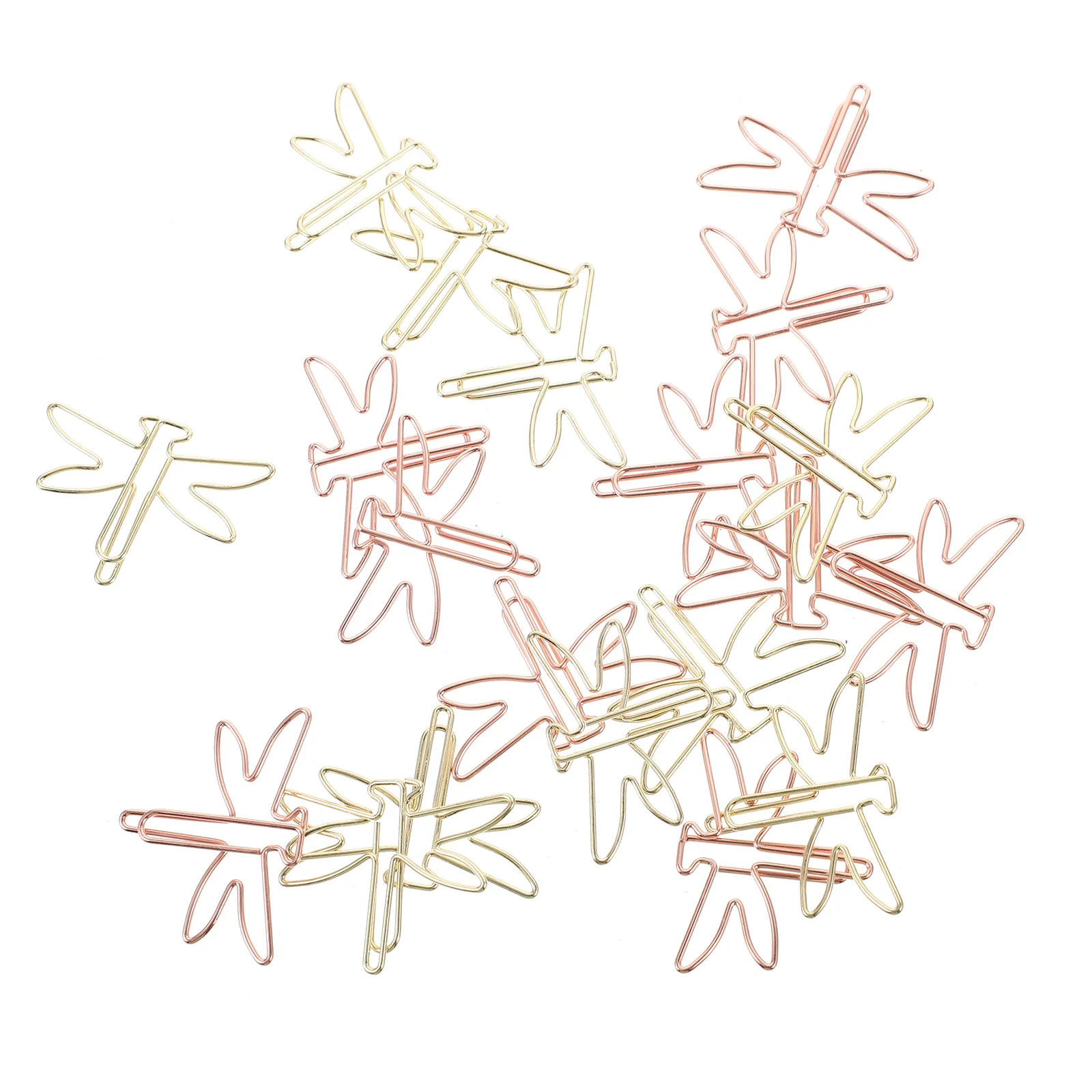 20Pcs Creative Insect Paper Clips Fine Craftsmanship Metal Small Paperclips for Office Stationery Decoration Page Marker Holders