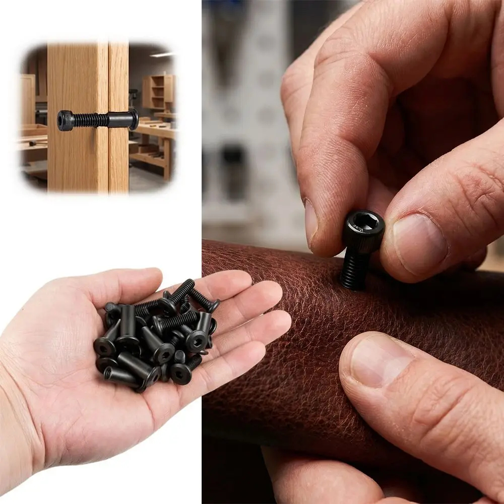 M6 Size Hex Socket Head Cap Screws Carbon Steel Corrosion Resistant Metric Hex Socket Screws Assortment Kit Inner Hexagon Bolts