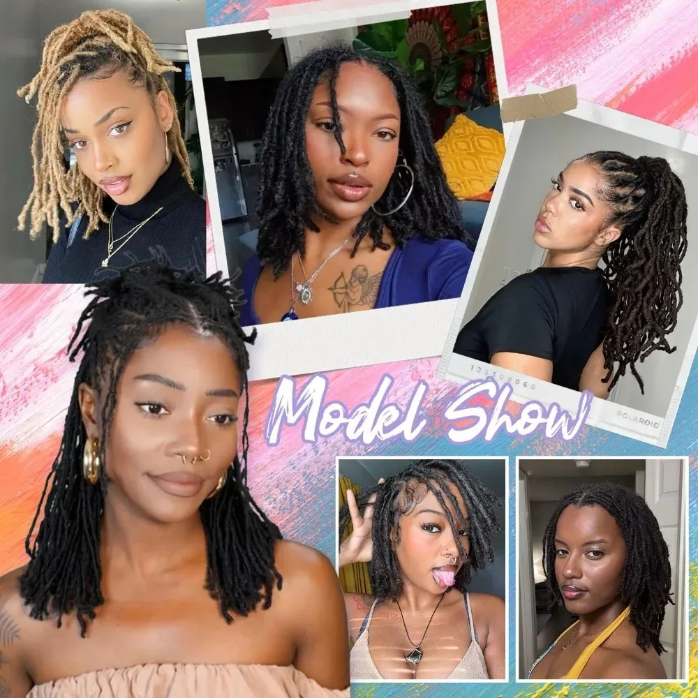 # 613 28 Zoll Loc-Extensions aus Echthaar 0,4/0,6/0,8 cm Breite Dreadlock-Extensions Naturschwarz 30 Strähnen Haarverlängerungen 1B 27 99J – Detail 6