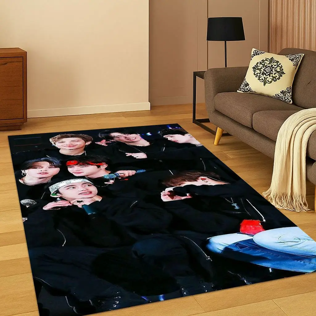 Kpop Star B-BTS Kim JIN SUGA V السجاد البساط لغرفة النوم غرفة المعيشة أريكة المنزل ممسحة ديكور المنزل ، منطقة البساط سجادة أرضية غير قابلة للانزلاق هدية #4