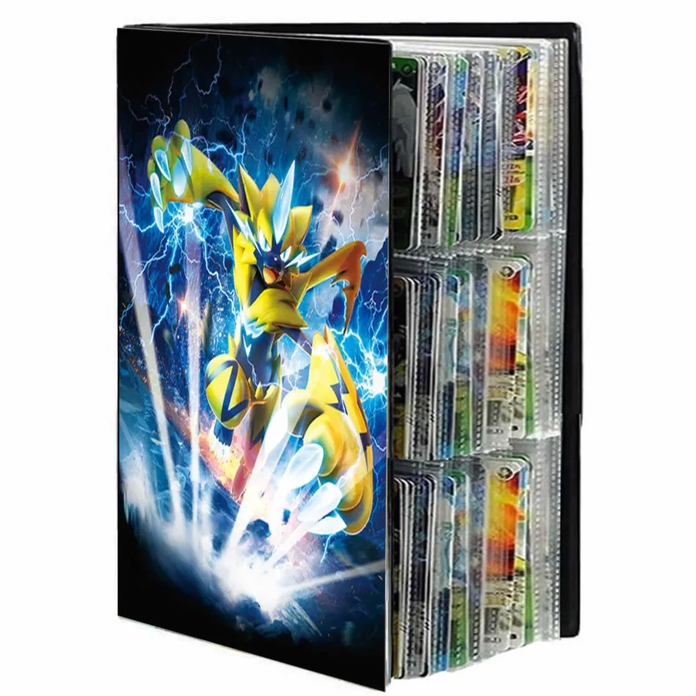 9 Pocket Cards Album Folder Anime Cover Collection Holder Binder Fit For Pokmon YuGiOh TCG Game Sports Football 540 Card Storage
