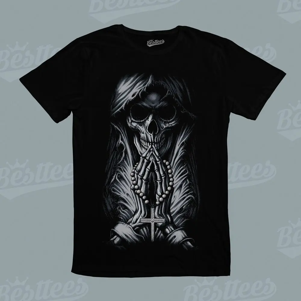 

Halloween Horror Ghost Skull Skeleton Bone Grim Reaper Death Graphic Tee T-Shirt