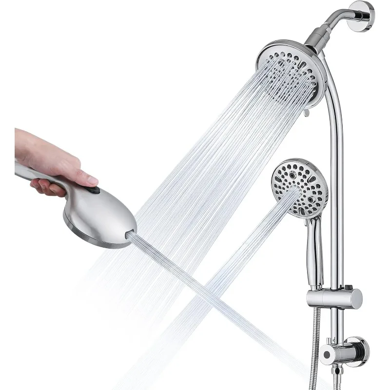 Rainfall Shower Head with Handheld Shower Spray, with 26