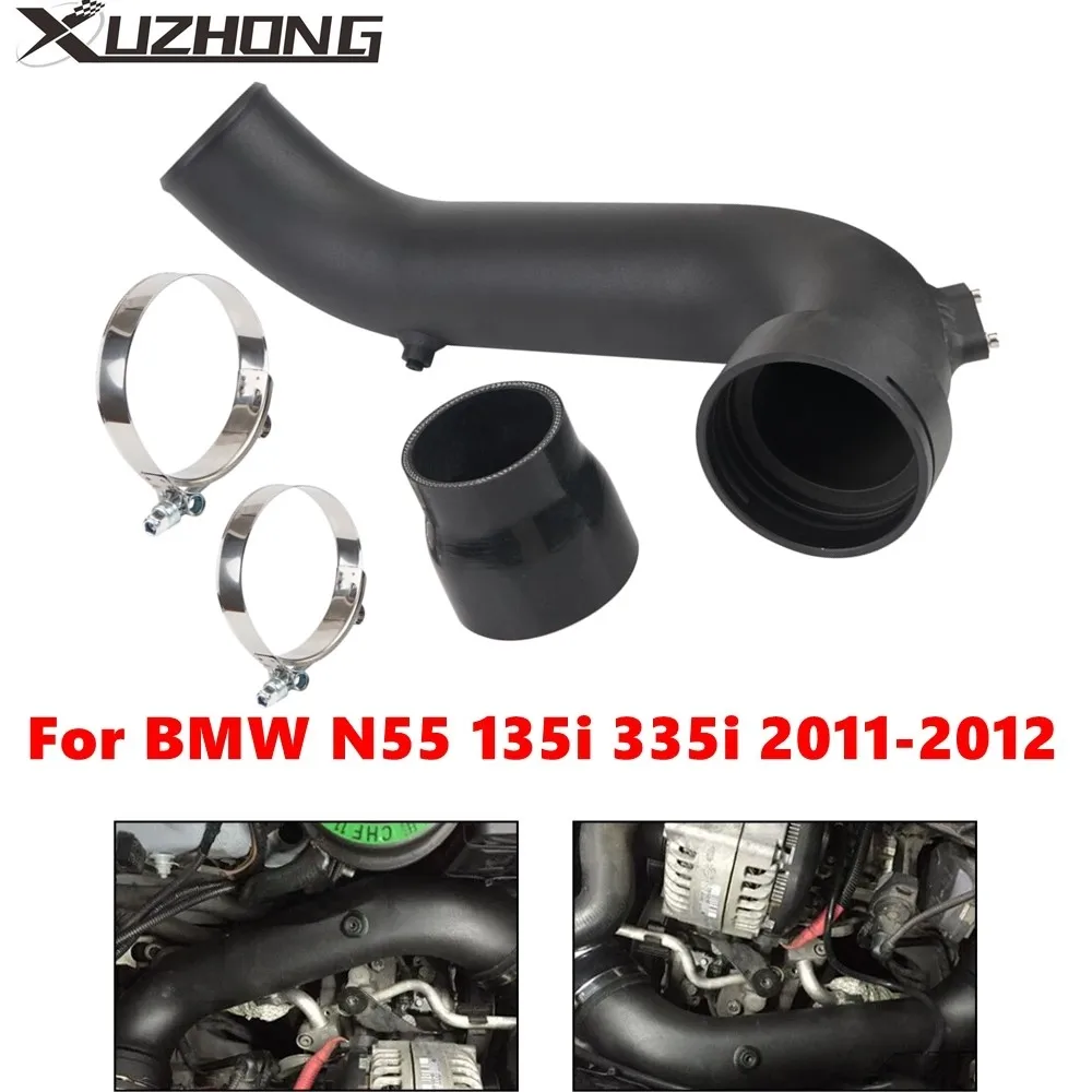 3'' Intake Turbo Charge Pipe Aluminum For BMW N55 135i 335i E92 E93 E82 xDrive 2011-2012 IP-1013-BK