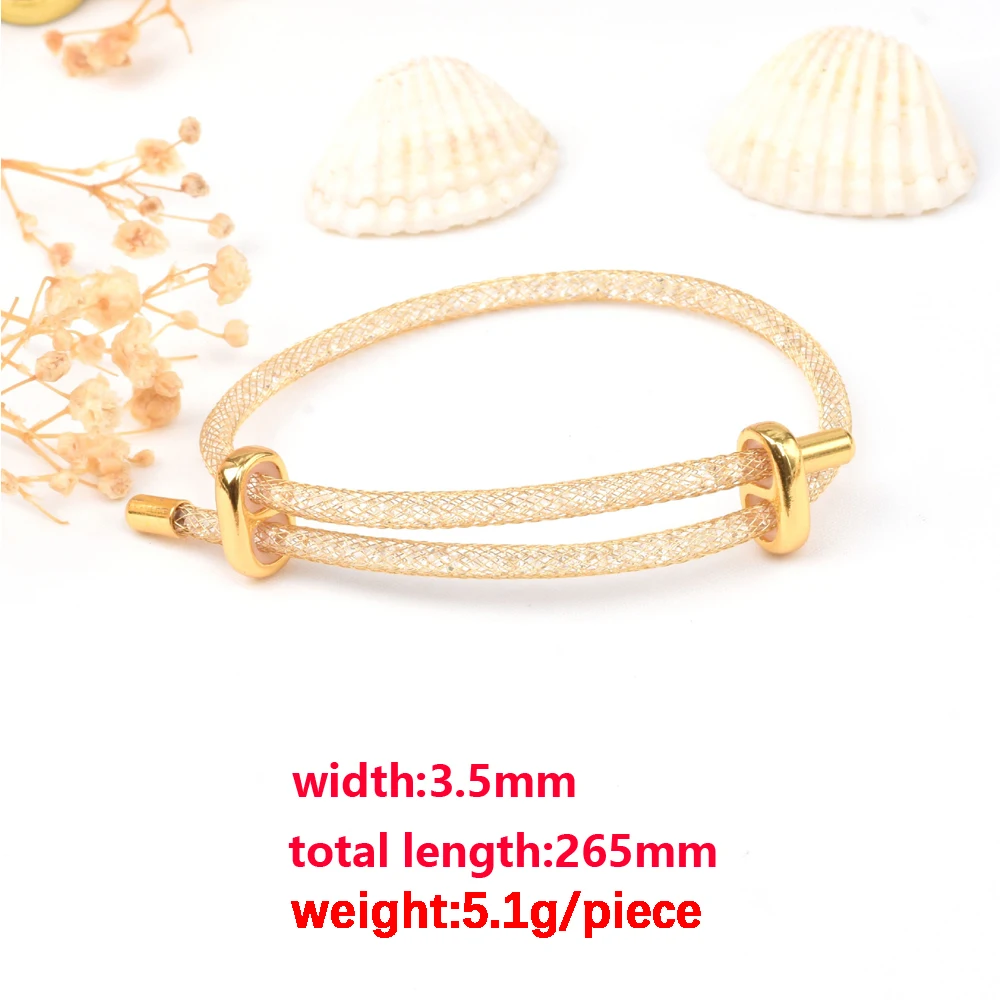 BenS Rhinestone Mesh Bracelets for women 18k gold plated 4 colors bracelets Color preservation adjustable Jewelry wholesale B12