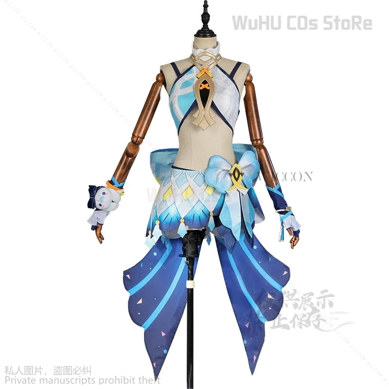 لعبة Mualani-Anime Genshin تأثير تأثيري زي للنساء ، فستان جميل ، الدعائم لوليتا ، زي حفلة الهالوين ، لعب الأدوار ، جديد